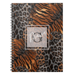 Leopard tiger skin trendy notebook