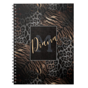 Leopard tiger skin trendy notebook