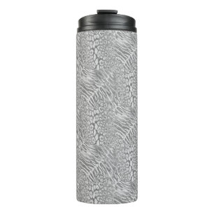 Leopard tiger skin trendy spotted striped cat thermal tumbler