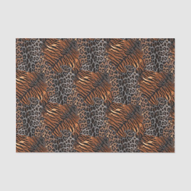 Leopard tiger skin trendy tissue paper (Front)