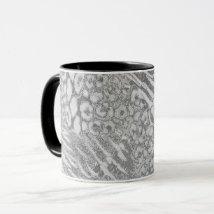 Leopard tiger skin trendy Two-Tone coffee mug