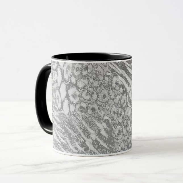 Leopard tiger skin trendy Two-Tone coffee mug (Front Left)