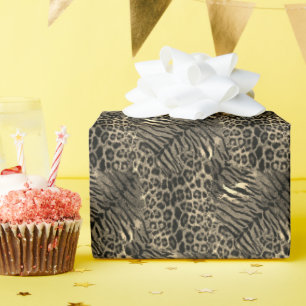 Leopard tiger skin trendy wrapping paper