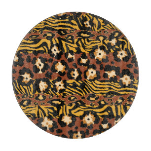 Leopard, tiger skins, wild pattern. cutting board