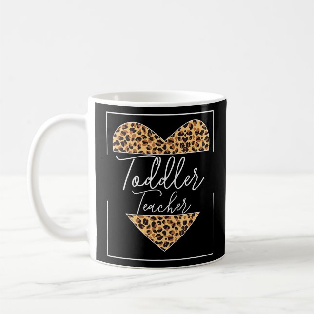 Leopard Toddler Teacher Daycare Provider Pre K Pre Coffee Mug (Left)