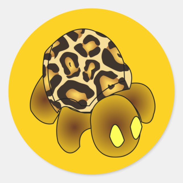 Leopard Turtle Sticker (Front)