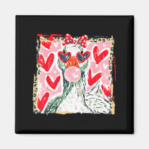 Leopard Valentines Day Goose Cute Animal Couple Ma Magnet