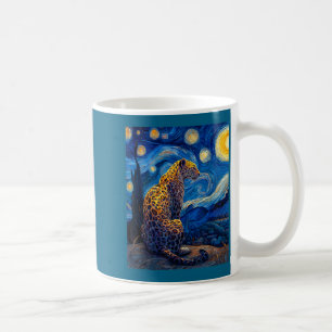 Leopard - Van Gogh Style Starry Night Funny Graphi Coffee Mug