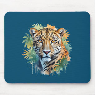 Leopard Vector Art Animal In The Majestic Nature  Mouse Pad
