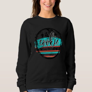 Leopard Vintage Cookies Western Turquoise Mother's Sweatshirt