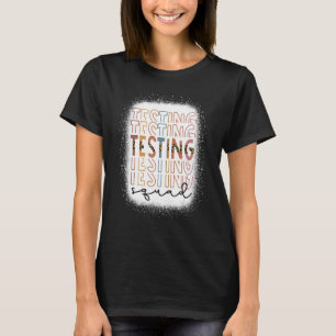 Leopard Vintage Testing Squad Stacked Test Day Tea T-Shirt
