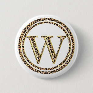 Leopard W 6 Cm Round Badge
