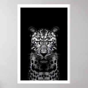 Leopard Wall Art Black and White Photography