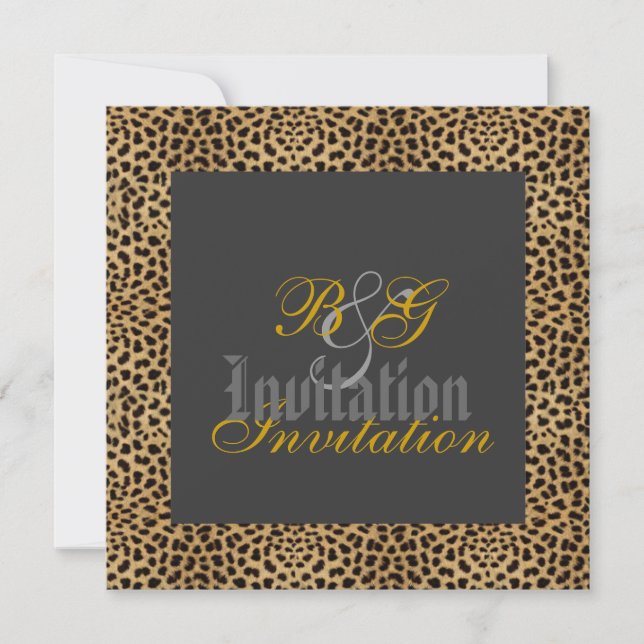 Leopard Wedding Invitation (Front)