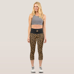 Leopard Wild ANIMAL PRINT + Monogram Capri Leggings