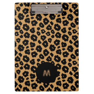 Leopard Wild ANIMAL PRINT + Monogram Clipboard