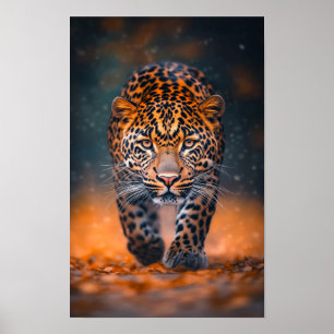 Leopard Wild Animal Relaxing Natural Environment Poster