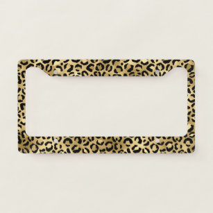 Leopard Wild Cat Safari Pattern, Boys Girls & Kids Licence Plate Frame
