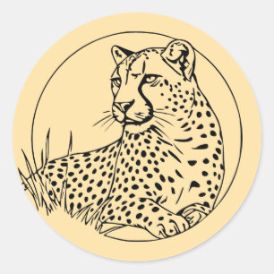 Leopard– Wild Elegance Classic Round Sticker