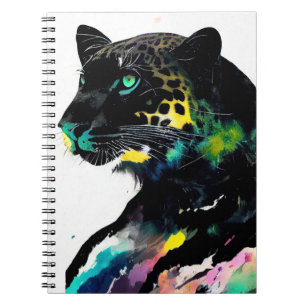 Leopard Wild Nature Animal Color Art Painting Notebook
