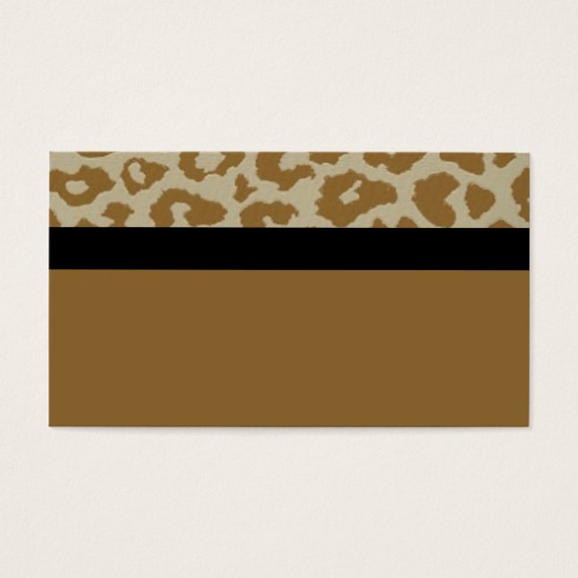 leopard with black strick bus card (Front)