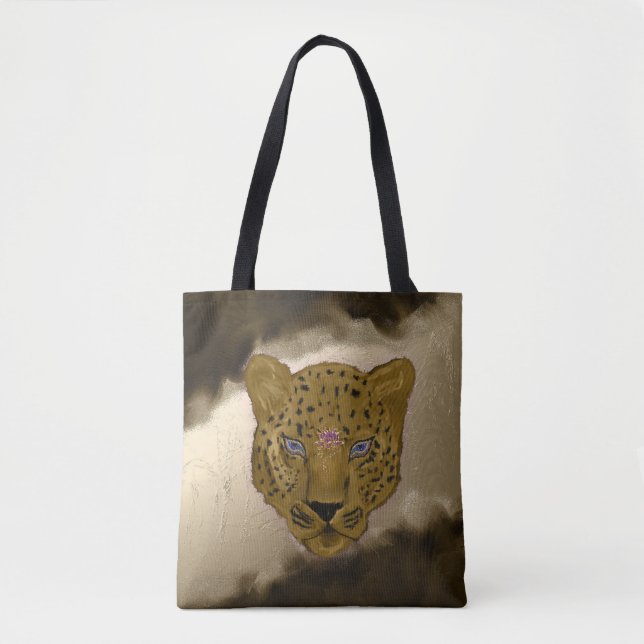 Leopard With Brown Geode Tote Bag (Front)