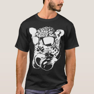 Leopard with Sunglasses and Headphones T-Shirt