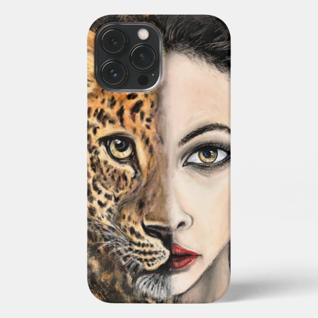 Leopard Woman iPhone Case (Back)