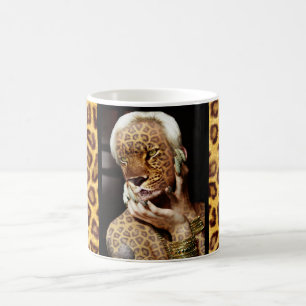Leopard woman Photo Art Coffee Mug