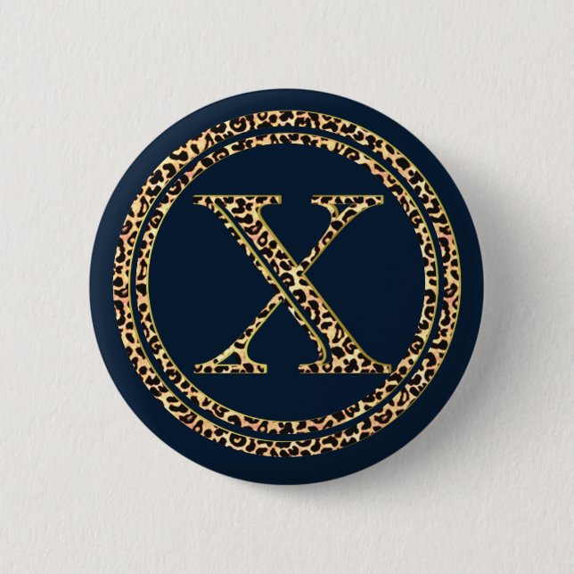 Leopard X 6 Cm Round Badge (Front)