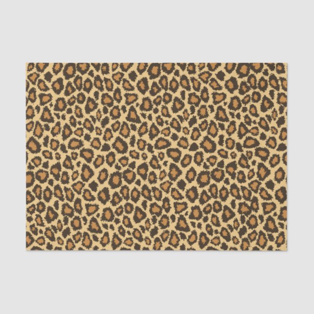 Leopard Yellow Animal Print Tissue Paper (Front)
