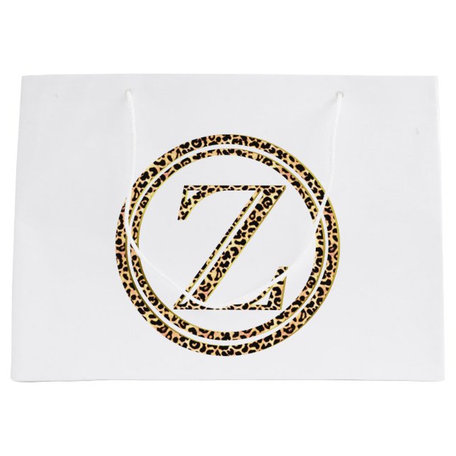 Leopard Z Large Gift Bag (Front)