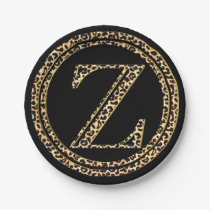 Leopard Z Paper Plate