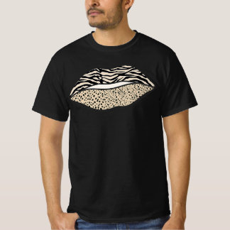 leopard zebra lips kiss | animal print gift T-Shirt