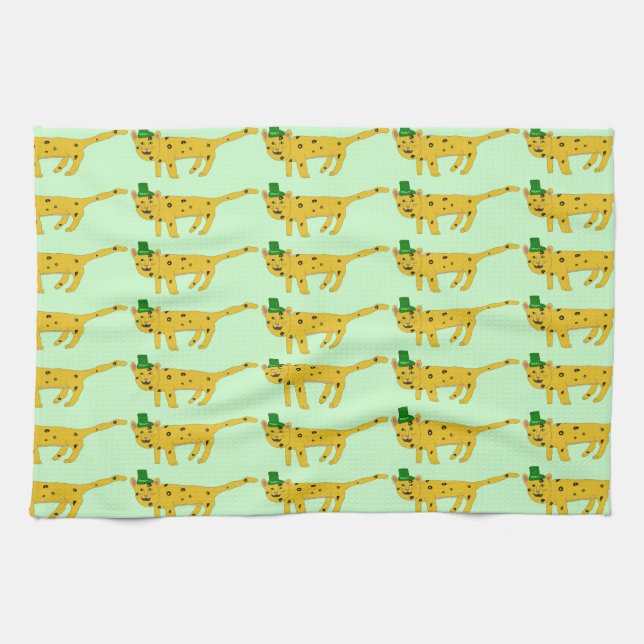 Leopardchauns Tea Towel (Horizontal)