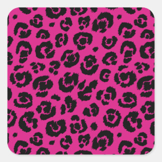 leopardpatternhotpink.png square sticker