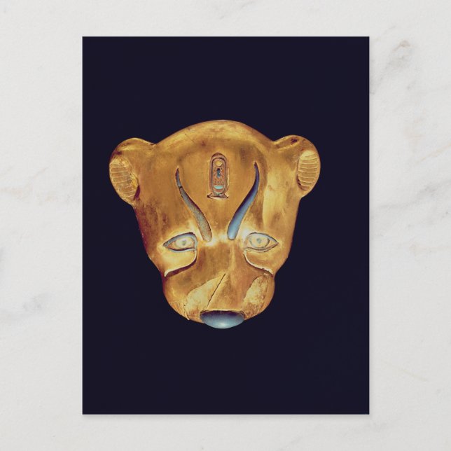 Leopard's head, from the Tomb of Tutankhamun Postcard (Front)