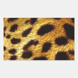 leopards skin print rectangular sticker