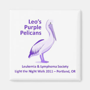 Leo's Purple Pelicans Magnet
