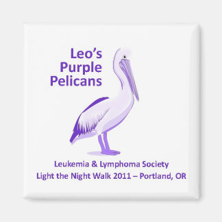 Leo's Purple Pelicans Magnet