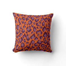 Lepard Animal Print Orange Purple Mauve