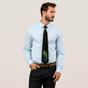 LEPPRECHAN GIRL AND SHAMROCKS TIE