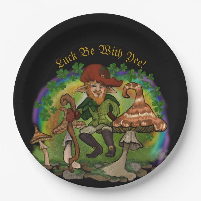 Leprachaun Luck be With Yee!~Throw Pillow Paper Plate (Front)