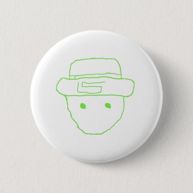 Leprechaun Amateur Sketch 6 Cm Round Badge (Front)