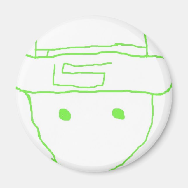 Leprechaun Amateur Sketch Magnet (Front)