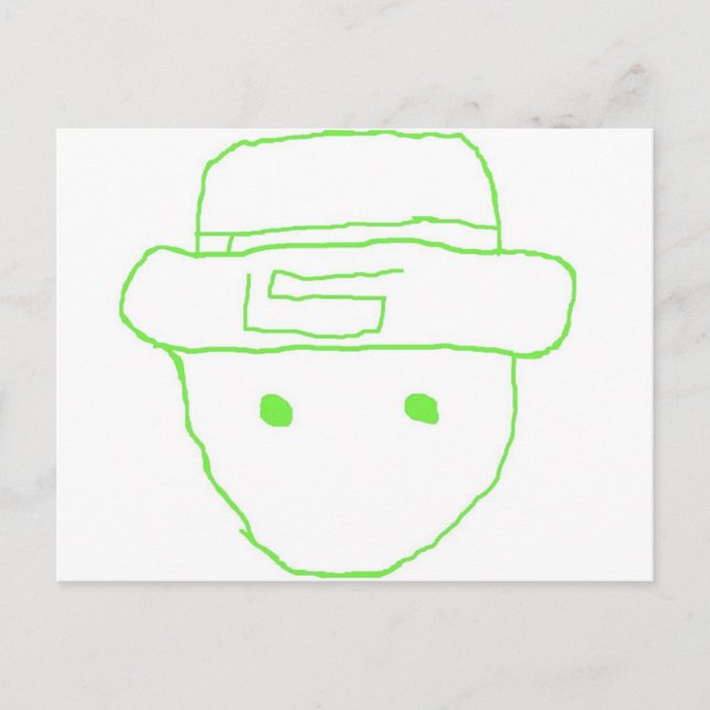 Leprechaun Amateur Sketch Postcard (Front)