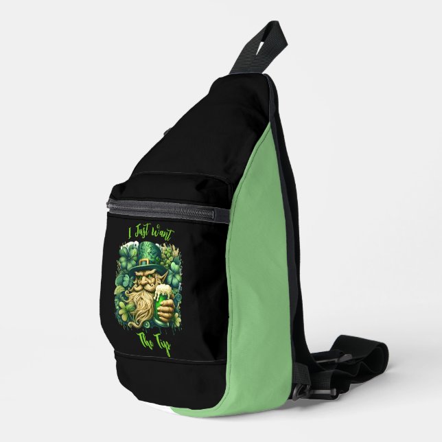 Leprechaun And Beer  Sling Bag (Right Corner)