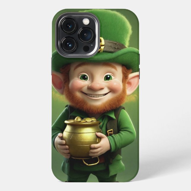 Leprechaun and Pot of Gold iPhone / iPad case (Back)