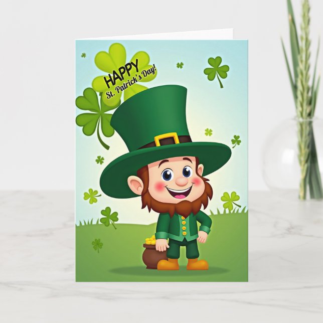 Leprechaun Art Happy Day Card (Front)