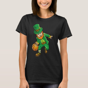 Leprechaun Basketball St Patricks Day Lucky for Me T-Shirt